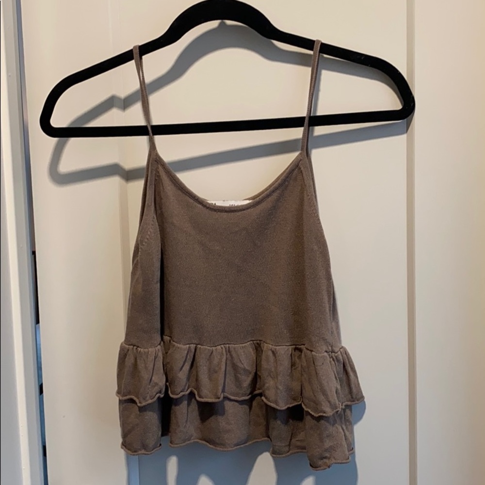 Zara Brown Crop Top